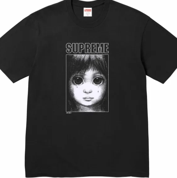 S Keane XL Margaret White L Black Tears Tee 24SS Teardrop Manga Big M and 1004